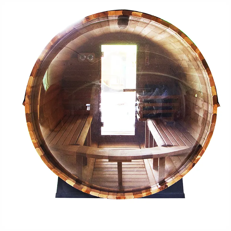 סאונה חיצונית חדר עץ ארז אדום עם חלונות בועה למכירה