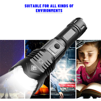 XHP90 LED haute puissance lampe de poche 1800LM USB Rechargeable Zoomable torche en alliage d'aluminium étanche pour Camping chasse