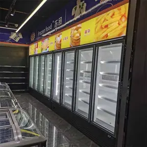 超市玻璃门冰柜立式饮料冷水机立式冷冻饮料冰柜