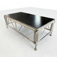 Plateforme de scène modulaire portable en aluminium pour extérieur avec stand de stand en treillis carré, installation rapide