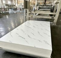 Planche de marbre durable et moderne, enduite anti-UV, imperméable, personnalisable pour résidentiel, commercial, hôtel, chambre, salle de bain, salon, extérieur