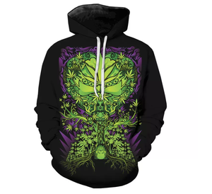 Men Plus Size 3D Printed <strong>Hoodies</strong> for Men <strong>Weeds</strong> Leaf 3D Digital Custom <strong>Hoodies</strong> - Product Image 5