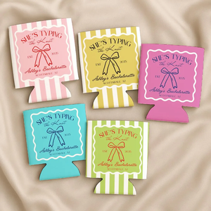 Kişiselleştirilmiş Özel Logo Düğün Hediyesi Monogramlı İçecek Soğutucuları Neopren Çizgili Kutu Soğutucu Kılıf - Product Image 2