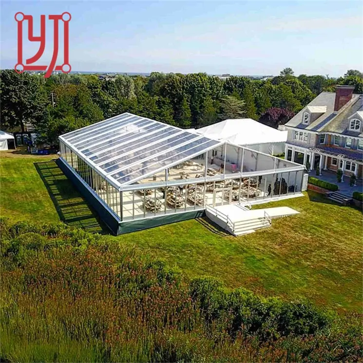 Big clear pvc wall roof waterproof 20x30m wedding party transparent tent marquee for event