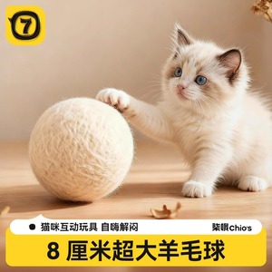 Jouet en peluche silencieux pour chat, balle solide interactive à mâcher pour chaton, pour le jeu des animaux de compagnie - Product Image 2