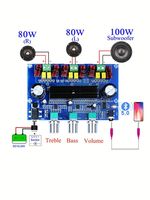 Carte d'amplification de subwoofer 2.1 canaux TPA3116D2 2*80W+100W 5.0