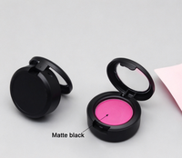 Vente en gros de boîtes de poudre contour personnalisées de luxe en or brillant de 0,8 g, boîte ronde pour fard à paupières, houppette à poudre, emballage cosmétique