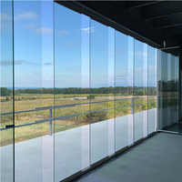 Terrasse Extérieur Une Voie Horizontal Moderne Grand Verre Aluminium Fenêtres et Portes Coulissantes Pour Balcon avec Serrure