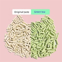 Serbuk Kacang Polong Putih Biodegradable Ramah Lingkungan Dapat Dibuang di Toilet Pasir Kucing Menggumpal Grosir Pabrik OEM