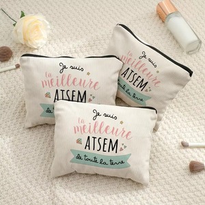 <span class=keywords><strong>Sac</strong></span> de maquillage en velours côtelé avec impression « Merci » de French Atsem, pochette de rangement pour cosmétiques, cadeau pour les enseignants et les aidants - Product Image 5
