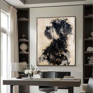 Arte Mural Texturizado 3D en Tono Neutro, Lienzo con Relieve, Decoración de Pared, Arte Decorativo para Hogar, Vestíbulo u Oficina, Pintura al Óleo de Lujo - Product Image 1