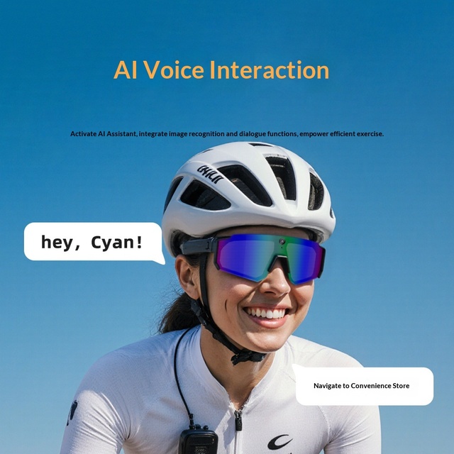 Smart Photo-taking Glasses Outdoor Cycling Goggles 800W Camera HD Anti-shake AI Shooting Touch-type Button-style Control