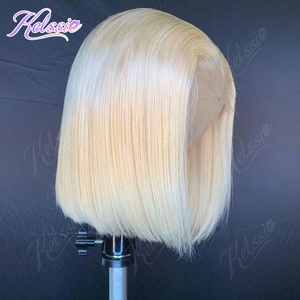 Perruques Courtes Bob en Cheveux Humains Raides Blondes 613 Brésiliennes 13x4 4x4 Prix Usine Perruque Bob HD Entièrement en Dentelle <span class=keywords><strong>Frontale</strong></span> - Product Image 4
