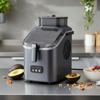 Machine à glaçons électrique portable de comptoir 12 kg/24h, contrôle tactile, autonettoyante, glaçons en forme de cube, pour hôtels, usage domestique et extérieur