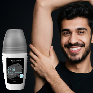 Déodorant Roll-On Flora Ruby Cool Rush, parfum frais, protection longue durée pour hommes et femmes - Product Image 1