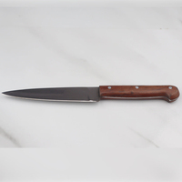 Couteau de cuisine en acier inoxydable de haute qualité avec manche en bois, design ambidextre, coupe précise, passe au lave-vaisselle