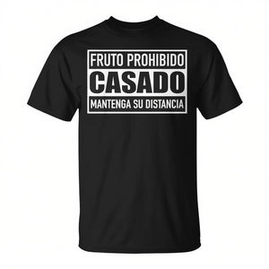 Camiseta para hombre casado con advertencia: Mantén la distancia, camiseta para marido - Product Image 2