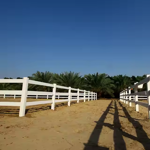 Valla <span class=keywords><strong>de</strong></span> PVC <span class=keywords><strong>de</strong></span> vinilo para caballos, 4 rieles para jardín al aire libre, seguridad, plástico blanco, <span class=keywords><strong>madera</strong></span>, sin escalada, 3D, 2M, barata, 4 rieles, valla blanca - Product Image 2