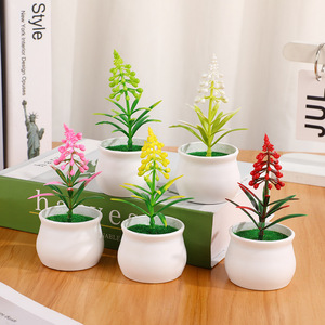 Nouveau bonsaï artificiel en aiguilles de pin, fleur en plastique, 5 couleurs, mini plante en pot, décoration d'intérieur, ornement de bureau - Product Image 1
