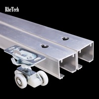 Porte pliante en aluminium durable WEKIS pour entrepôt intérieur, kit de quincaillerie en laiton et acier pour porte de grange de cuisine