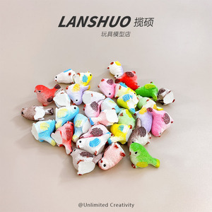 Lanshuo Miniature 3D Birds Plastic Resin DIY <b>Ornaments</b> For Desktop Car Decor Keychains - Product Image 1