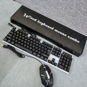 Wired Keyboard Mouse Combo 104 <b>Keys</b> LED Backlit English <b>USB</b> Gaming Set - Product Image 5
