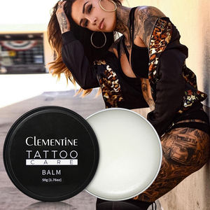 Baume de soin après tatouage personnalisé, échantillon de baume de tatouage noir végétalien, OEM 50g, vitamine, pommade pour tatouage - Product Image 1