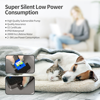 Fontaine à eau pour chat ultra-silencieuse de 2 L, alimentée par USB, bol automatique électrique pour animaux de compagnie avec lumière LED pour chats et animaux
