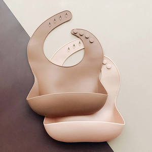 ODM OEM <span class=keywords><strong>Bavoir</strong></span> en silicone écologique antibactérien pour bébé, cadeau de naissance, simple couche, poche large, <span class=keywords><strong>bouton</strong></span>-<span class=keywords><strong>pression</strong></span>, 6-36 mois, facile pour tout-petit - Product Image 5