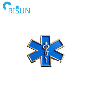 Épinglette de revers en émail en gros, étoile de la vie, <span class=keywords><strong>ambulance</strong></span>, infirmière, logo personnalisé, infirmière, médical, épingles en émail doux et dur colorées, broche - Product Image 6