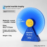 Trophées, médailles et plaques en verre cristal personnalisés, écologiques, imprimés UV, créatifs, gravés, pour récompenses, usage personnel ou d'entreprise, cadeau