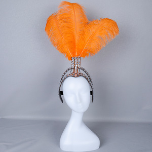 Tocado de plumas para disfraz de <span class=keywords><strong>Samba</strong></span>, Carnaval, fiesta de Halloween, <span class=keywords><strong>Bar</strong></span>, actuación, corona de Ballet, mascarada, baile, alas, desfile - Product Image 4