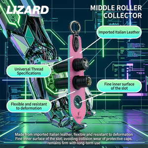 LIZARD – Ensemble de 4 sacs à craie en cuir pour billard et snooker, très vendus, pour queues de billard - Product Image 6