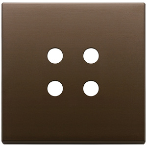 Dark Bronze <b>Brushed</b> Door Plate 2Mx4 <b>Round</b> 9.5 In Length 1.4 In Height - Product Image 1