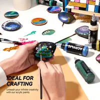 Ensemble de peinture sur papier acrylique nacré de qualité supérieure, 12 couleurs, 60 ml, sûr et non toxique, dédié aux fournitures artistiques