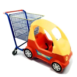 Supermarkt Plastic Kinderen/Kinderen Winkelen Trolley Met Speelgoedkar