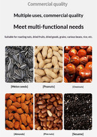 Industriële professionele elektrische gas aardnoot amandel sesam cashewnoten zonnebloempitten roostermachine