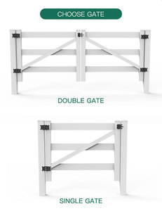 Vinyl Zaun Pferd Zaun Günstige Farm Zaun Post UV-geschützt PVC <span class=keywords><strong>3</strong></span> Schiene Weiß Schwarz Kunststoff Outdoor Valla De Plastico Para Patio - Product Image 5