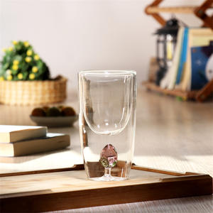 Glass Coffee <b>Cup</b> Transparent Heat-resistant Double-layer Glass <b>Cup</b> Anti-scald Juice <b>Cup</b> - Product Image 3
