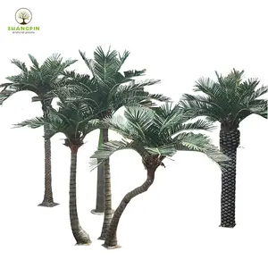 Árvore artificial para decoração, palmeira, árvore tropical artificial para jardim, decoração externa