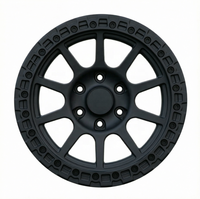 Nouvelles jantes forgées style Beadlock simulé, entièrement noires mates, 5x127 6x135 17/18/20 pouces, ET 20 mm, personnalisées pour camion tout-terrain