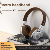 Casque sans fil supra-auriculaire de haute qualité avec indicateur LED RGB V5.3, bandeau souple, son stéréo Type-C, faible latence, contrôle par bouton 5-10