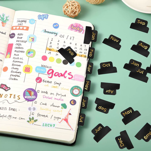 Etichette Adesive con Abbreviazioni Mensili in Inglese, Indici Mensili Durevoli per Planner, Adesivi per Ufficio e Studio, MOQ Ridotto - Product Image 5