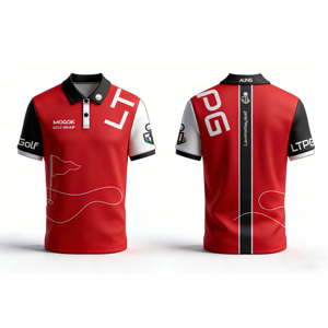 T-shirt de golf personnalisé haut de gamme en tissu performant, protection UV, évacuation de l'humidité, respirant, idéal pour les tournois et les clubs. - Product Image 1