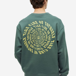 Jersey de gran tamaño para hombre, sudadera de Color sólido a la moda, sudadera informal de manga larga con cuello redondo para hombre - Product Image 6