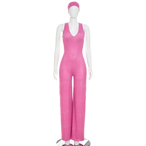 Viviblook D26JP243 Mono de yoga para mujer, nuevo, sexy, sin mangas, de color liso, sin espalda, informal, de una pieza, con diadema - Product Image 3