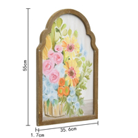 Peinture à l'huile sur toile encadrée, art mural décoratif, impression numérique abstraite nordique, peinture à la main, coloration de plantes et de fleurs, vente en gros