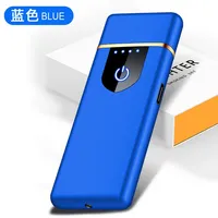 Briquet électrique rechargeable USB sans flamme, coupe-vent, mince, léger, super silencieux, pour fêtes