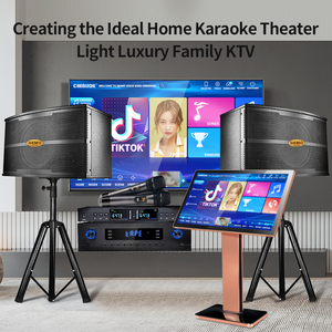 Black Party KTV Wireless <b>Microphone</b> for Kids Android <b>Speaker</b> With Screen Home Use System Set - Product Image 6