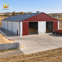 Bâtiment d'élevage avicole préfabriqué en acier, structure métallique agricole, bâtiment d'élevage ventilé